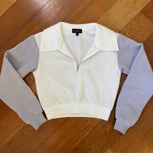 Purple and white quarter zip jacket - Vivir La Vie